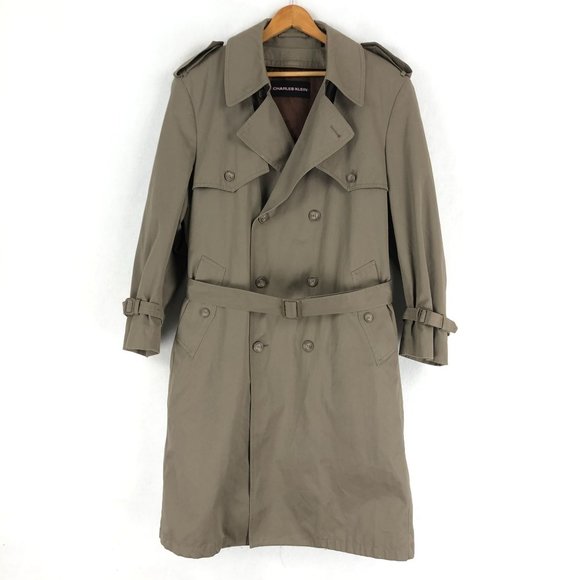 Charles Klein Other - Charles Klein Men's Size 42R Brown Double Breasted Long Sleeve Trench Coat